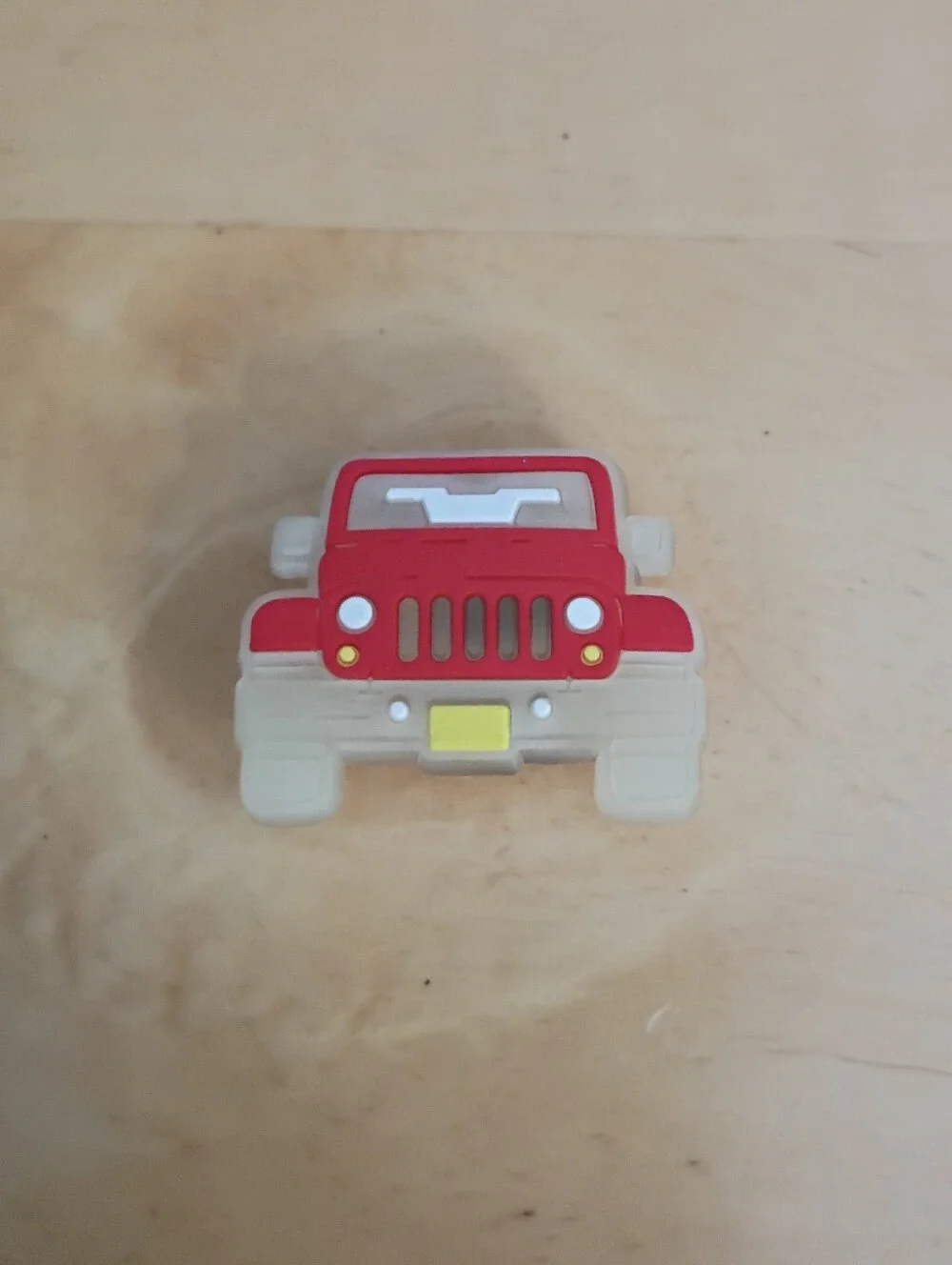 10 for $10 Jibbitz Croc Charm - Luminous Red Jeep w/ Yellow License Plate - Glow